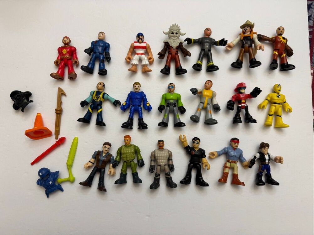 Imaginext Lot of 19 Various Action Figures Jurassic World Star Wars Hans Solo